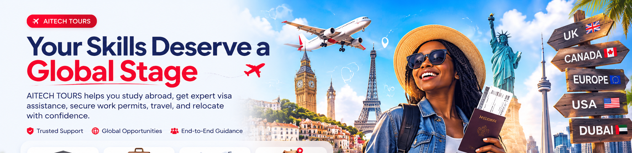 AITECH TOURS - Your Skills Deserve a Global Stage. Study abroad, work abroad, travel, and relocate with confidence.