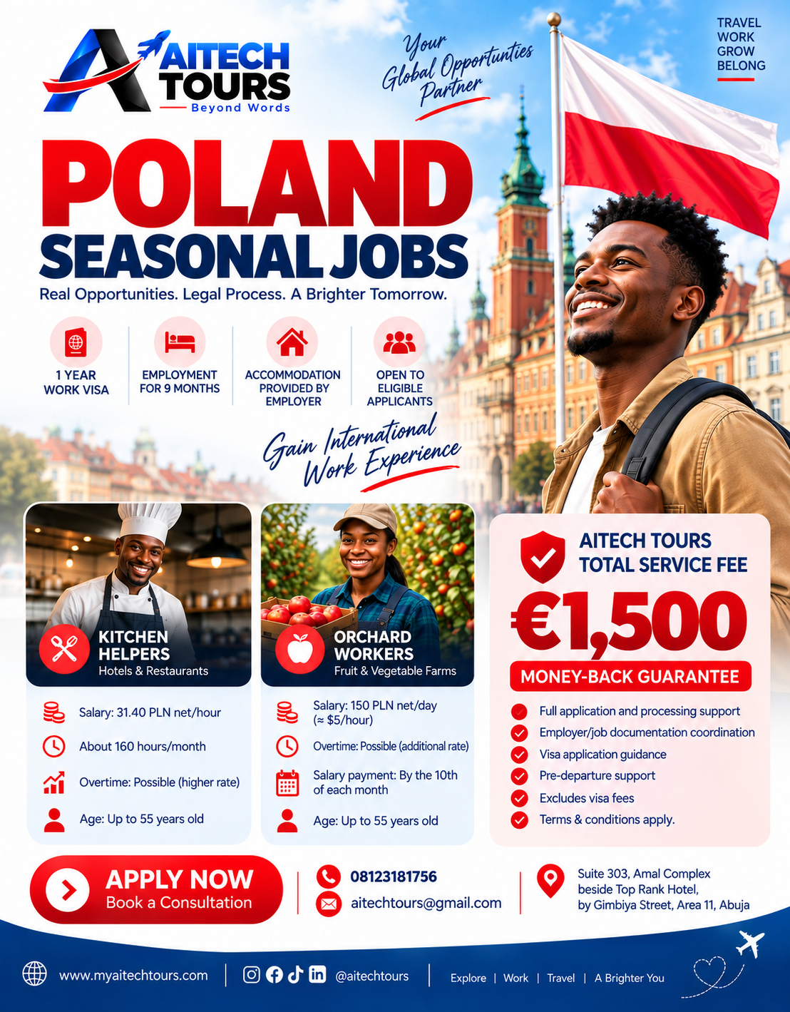 Poland seasonal jobs poster - details